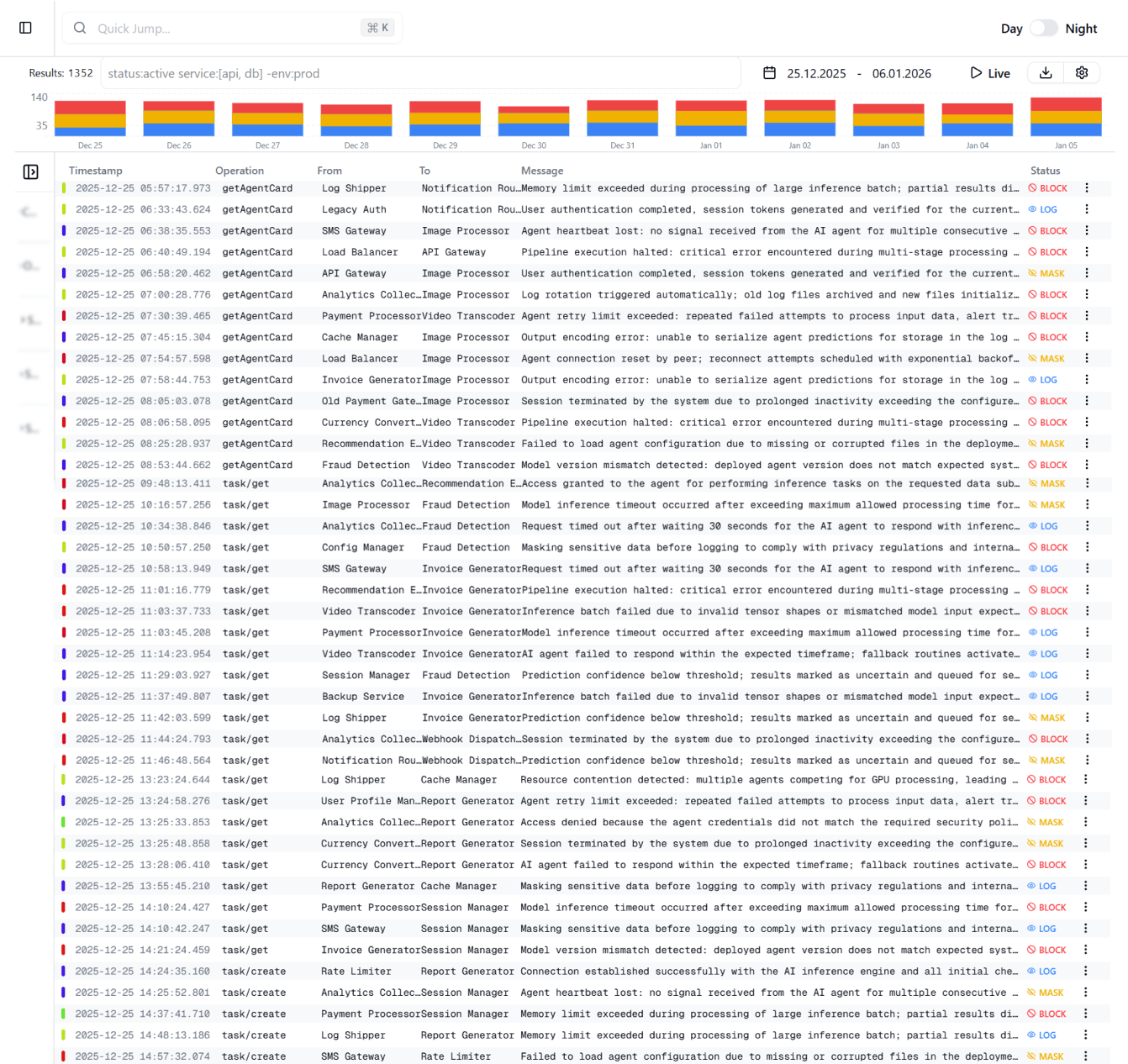 Log every event screenshot